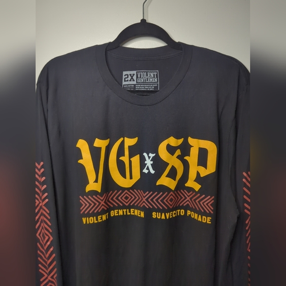 Violent Gentlemen X Suavecito Pomade black long sleeve T shirt in size XXL NWOT. - Picture 3 of 9
